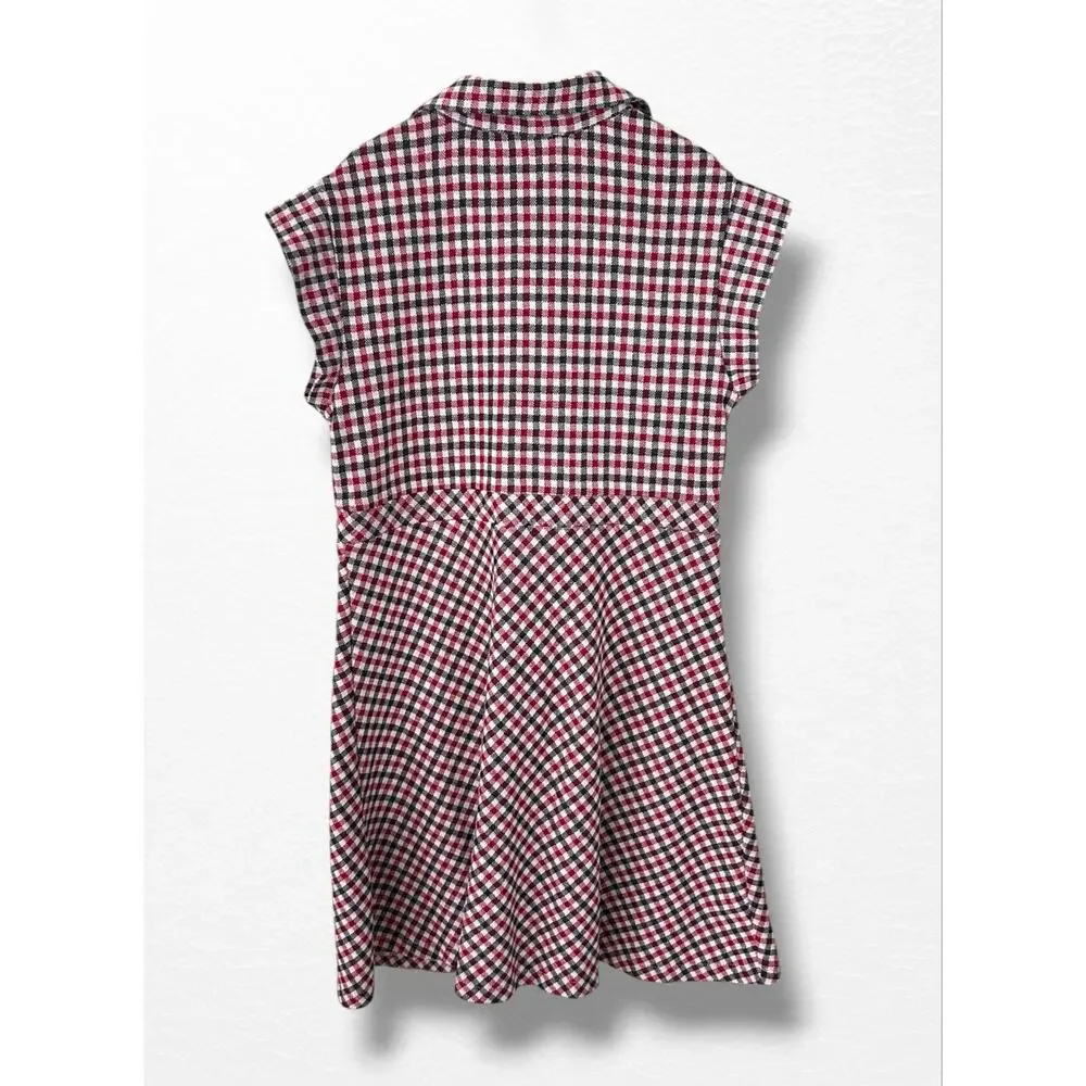 Zara Girls’ Cap Sleeved Checked Shirt Dress, Size 13/14